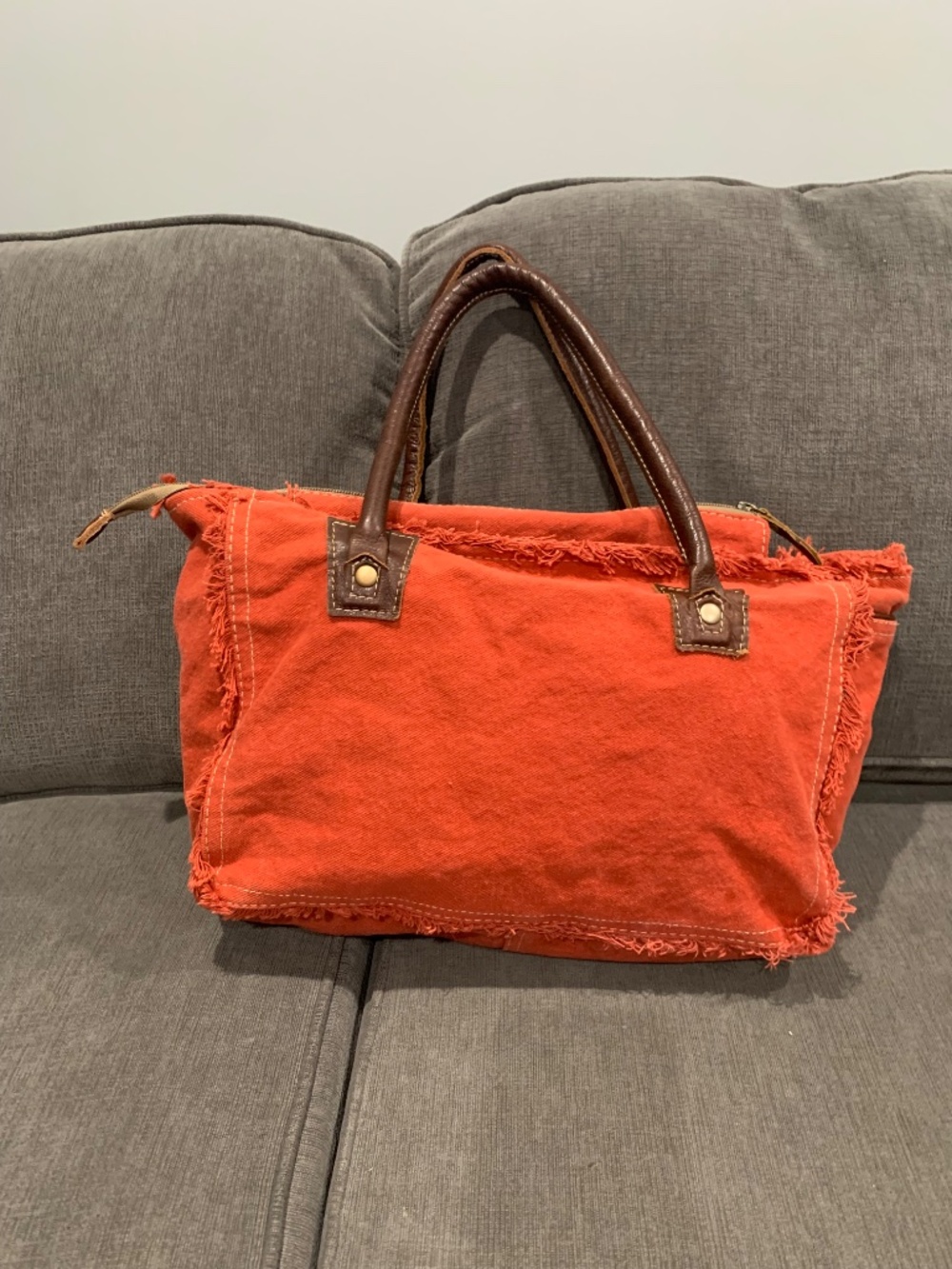 Myra Carroty Small Canvas/Leather Bag - Picture 2 of 9
